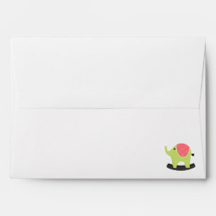 Yellow Damask Lined Envelope