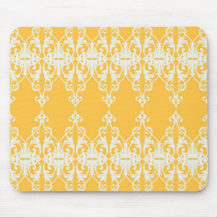 Yellow Damask Mouse Pad