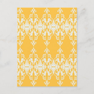 Yellow Damask Postcard