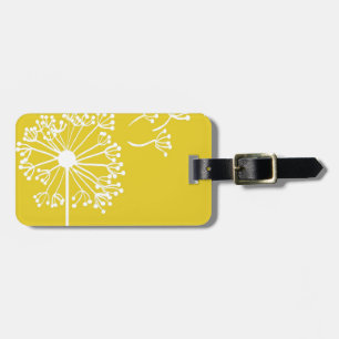 Yellow Dandelion Design Luggage Tag