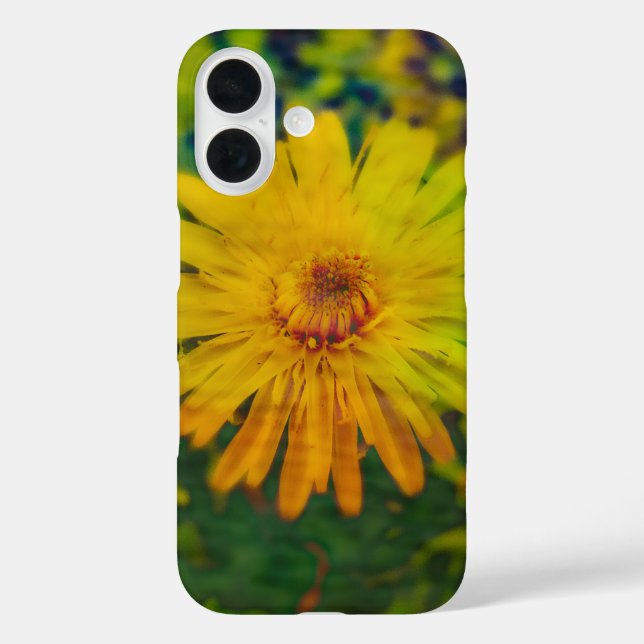 Yellow Dandelion – Fine Art iPhone 16 Case (Back)