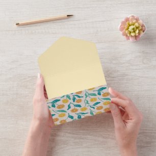 Yellow Dandelion Floral Pattern - Nature-Inspired  All In One Invitation