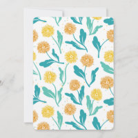 Yellow Dandelion Floral Pattern - Nature-Inspired