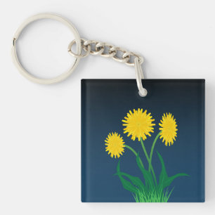 Yellow Dandelions Key Ring