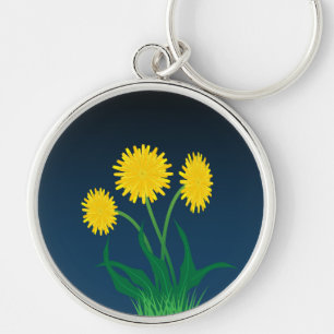 Yellow Dandelions Key Ring