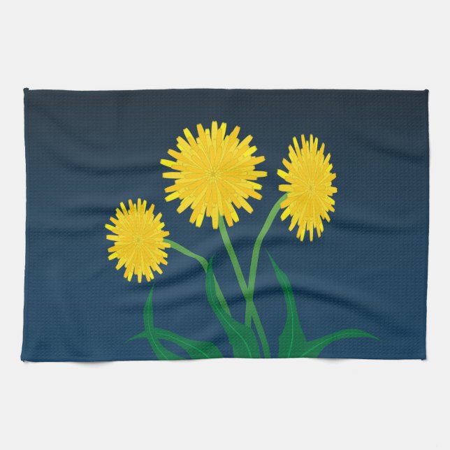Yellow Dandelions Tea Towel (Horizontal)