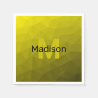 Yellow dark ombre geometric mesh pattern Monogram