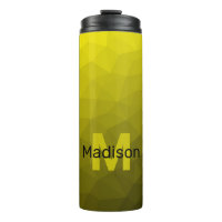 Yellow dark ombre geometric mesh pattern Monogram