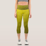 Yellow dark ombre gradient geometric mesh pattern capri leggings<br><div class="desc">Unique and fun customisable geometric women's clothing. Cool capri leggings fashion for her. 
Triangle geometric mesh with light dark yellow gold black ombre gradient.</div>
