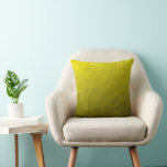 Yellow dark ombre gradient geometric mesh pattern cushion<br><div class="desc">Yellow gold ombre gradient geometric mesh pattern. 
Triangle geometric mesh with light dark yellow golden ombre gradient design.</div>