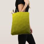 Yellow dark ombre gradient geometric mesh pattern tote bag<br><div class="desc">Yellow gold ombre gradient geometric mesh pattern. 
Triangle geometric mesh with light dark yellow golden ombre gradient design.</div>