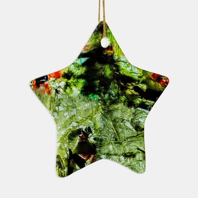Yellow dark Ornament star,Unique sunny abstract  (Right)