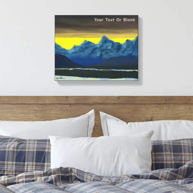 Yellow Dawn North Canvas Print (Insitu(Bedroom))
