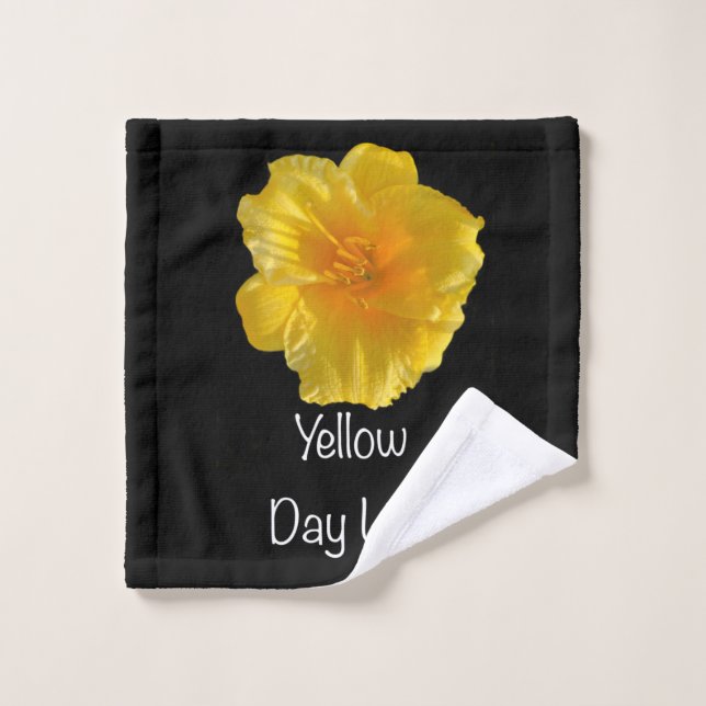 Yellow Day Lilly Towel Set (Wash Cloth)