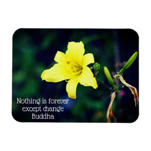 Yellow Daylily Inspirational Quote Magnet