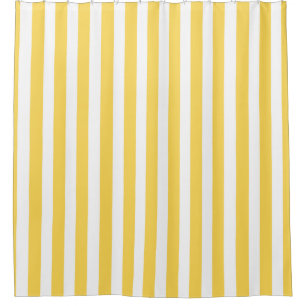 Yellow Deckchair Stripes Shower Curtain