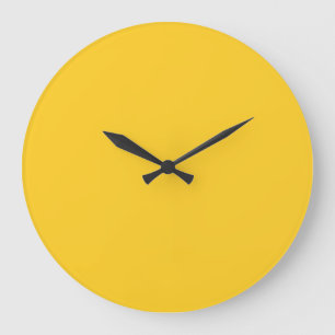 Yellow deep rich saturated solid sunshine  large clock