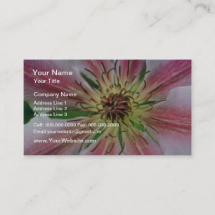 Yellow Delicate pink flowers Business Card