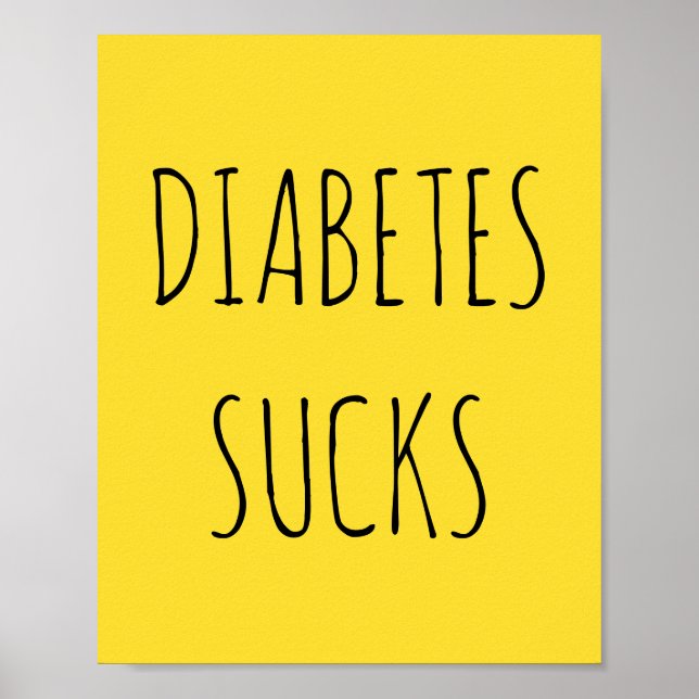 Yellow diabetes posters (Front)