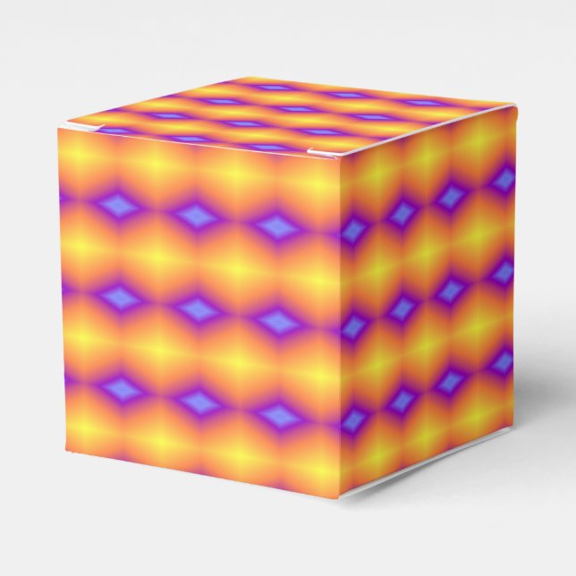 Yellow diamond colour blast favour box (Front Side)