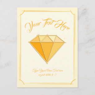 Yellow Diamond Gemstone Jewellery. 50 Golden Weddi Postcard