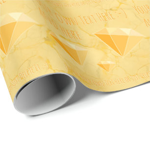 Yellow Diamond Gold Jewellery Gift Wrapping Paper