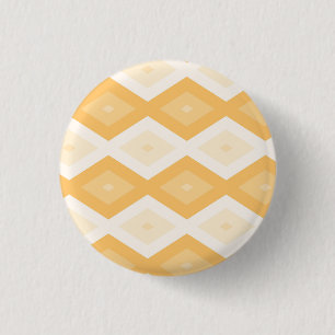 Yellow diamond pattern 3 cm round badge
