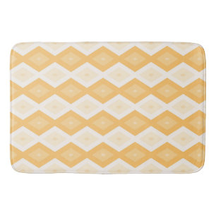 Yellow diamond pattern bath mat