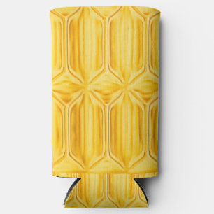 Yellow diamond pattern can cooler