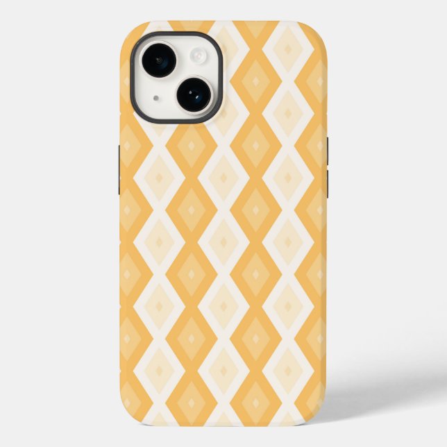 Yellow diamond pattern Case-Mate iPhone case (Back)