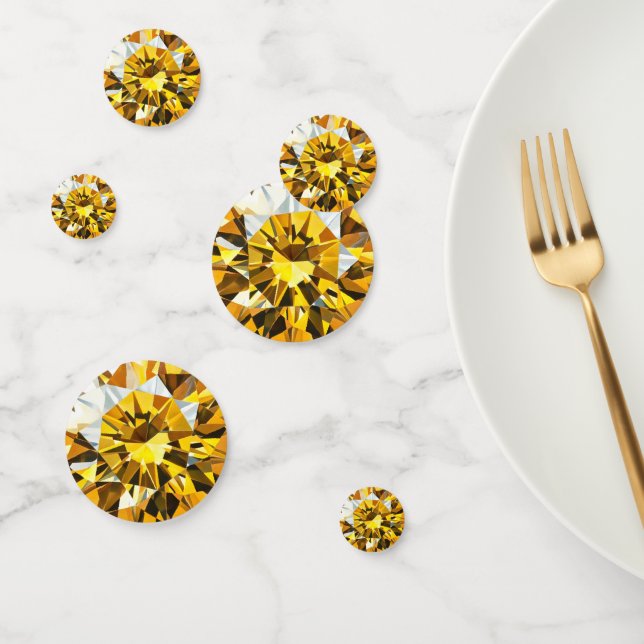 Yellow Diamond Pattern Confetti (Group)
