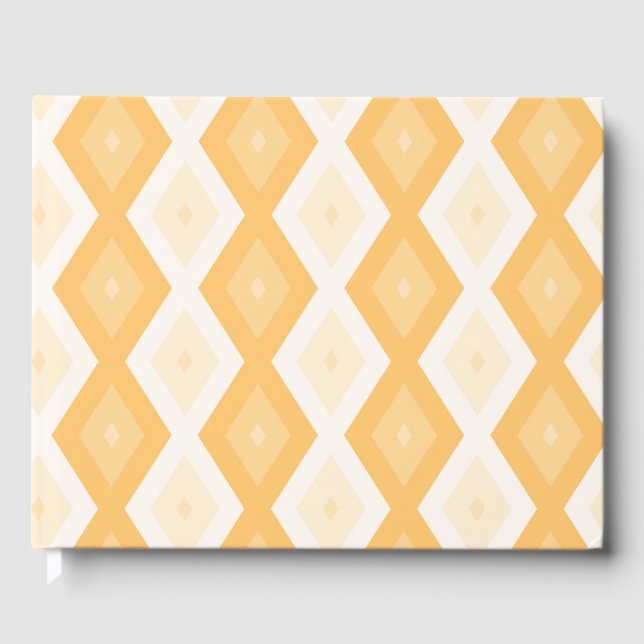 Yellow diamond pattern guest book (Front)