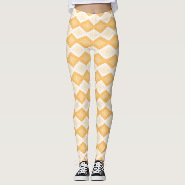 Yellow diamond pattern leggings (Front)