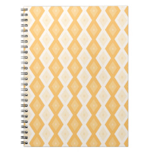 Yellow diamond pattern notebook