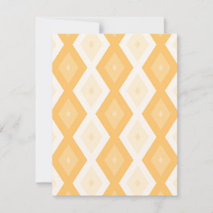 Yellow diamond pattern RSVP card