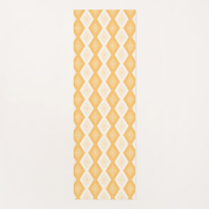 Yellow diamond pattern yoga mat