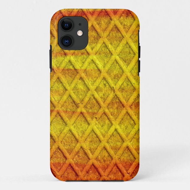 Yellow diamond rust metal Case-Mate iPhone case (Back)