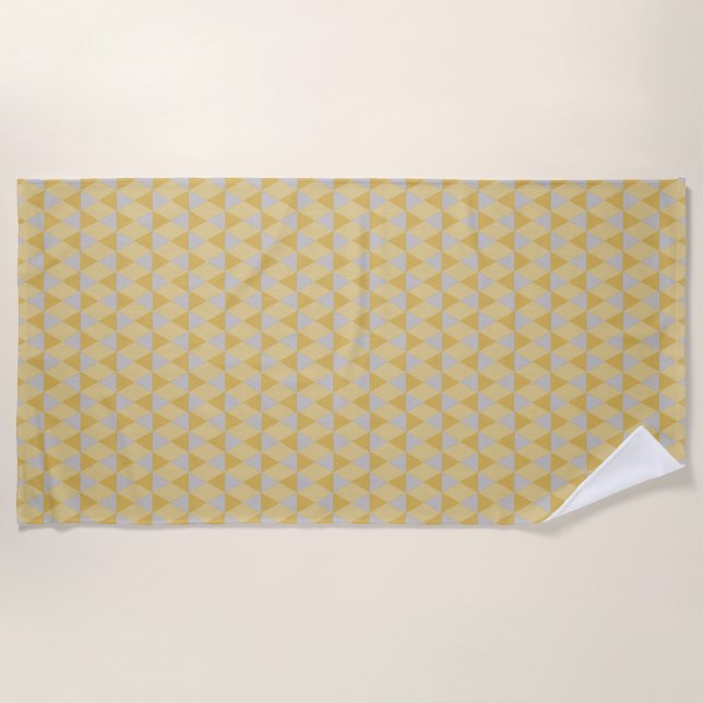 Yellow diamonds beach towel (Front)