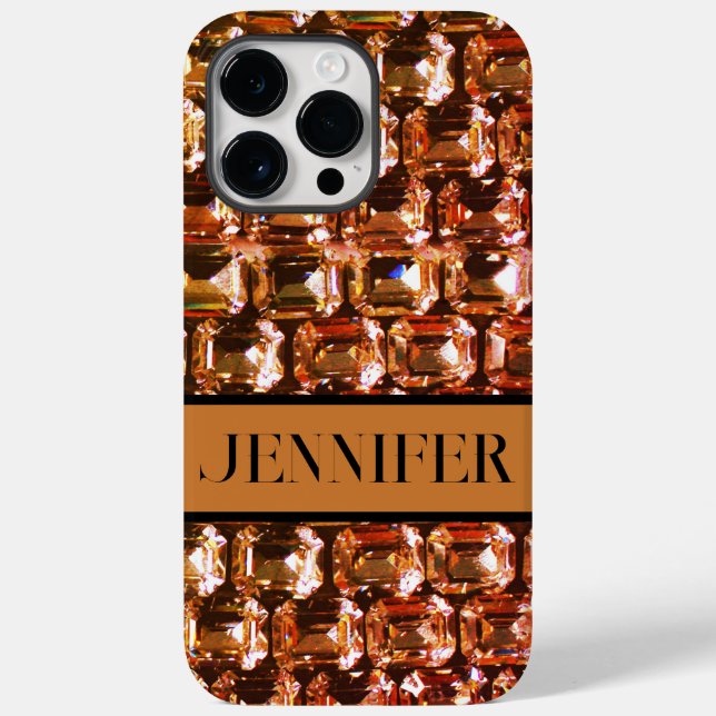 Yellow diamonds,  orange diamonds , gemstone   Case-Mate iPhone case (Back)