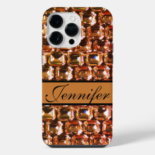 Yellow diamonds, orange diamonds , gemstone iPhone 14 pro max case
