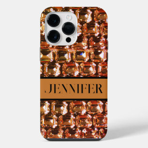 Yellow diamonds, orange diamonds , gemstone iPhone 14 pro max case