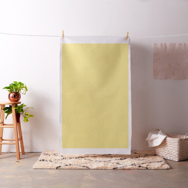 Yellow Diamonds Pattern Fabric (In Situ)