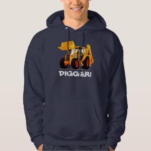 Yellow Digger Custom Construction Hoodie