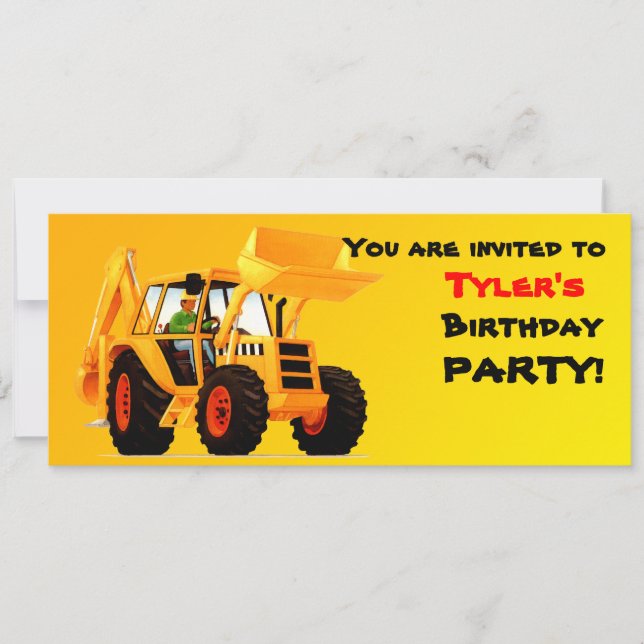 Yellow Digger Invitation (Front)