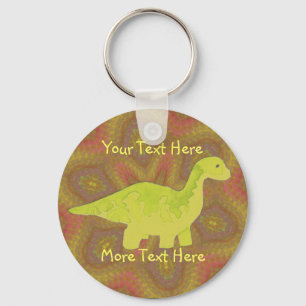 Yellow Dino Keychain