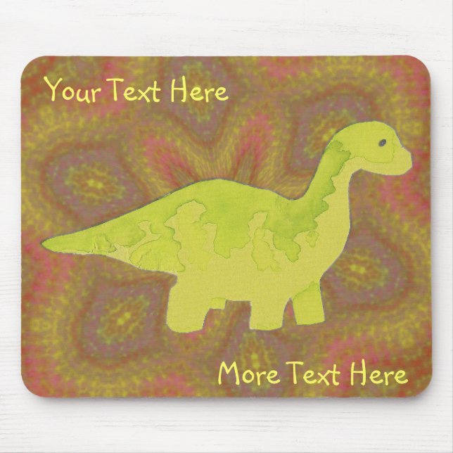 Yellow Dino Mousepad (Front)