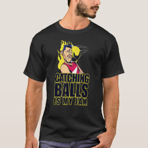 Yellow Dodgeball Catching Balls Is My Jam  Team Pl T-Shirt