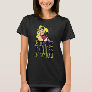 Yellow Dodgeball Catching Balls Is My Jam Team Pl T-Shirt