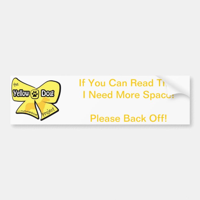 Yellow Dog Bumper Sticker (Front)