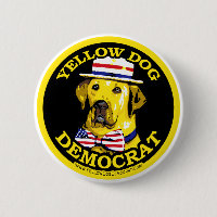 Yellow Dog Democrat. Button